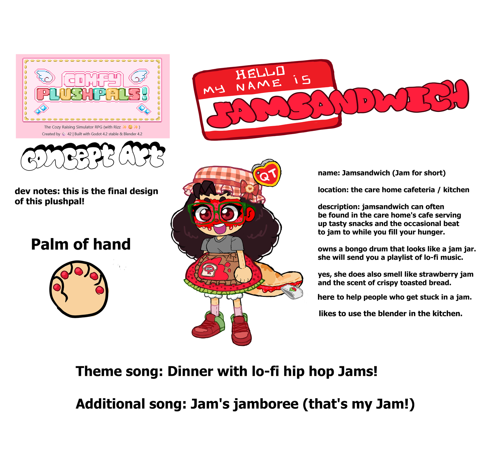 Jamsandwich, the strawberry jam-themed Plushpal